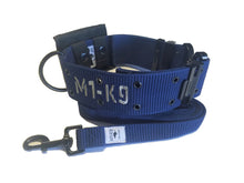 Load image into Gallery viewer, cobra buckle dog collar, metal buckle dog collar, tactical dog collar, military dog collar, wide and durable dog collar, 2-inch wide dog collar, dog collar for big dogs, patriotic dog collar, veteran dog collar, service dog collar, dog collar for large breeds, heavy-duty dog collar, wide dog collar, cool dog collar, unique dog collar, blue dog collar wide, 2 inch blue dog collar,