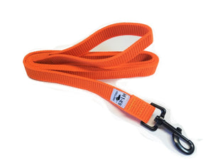 orange leash, six foot orange leash, heavy duty orange leash, 