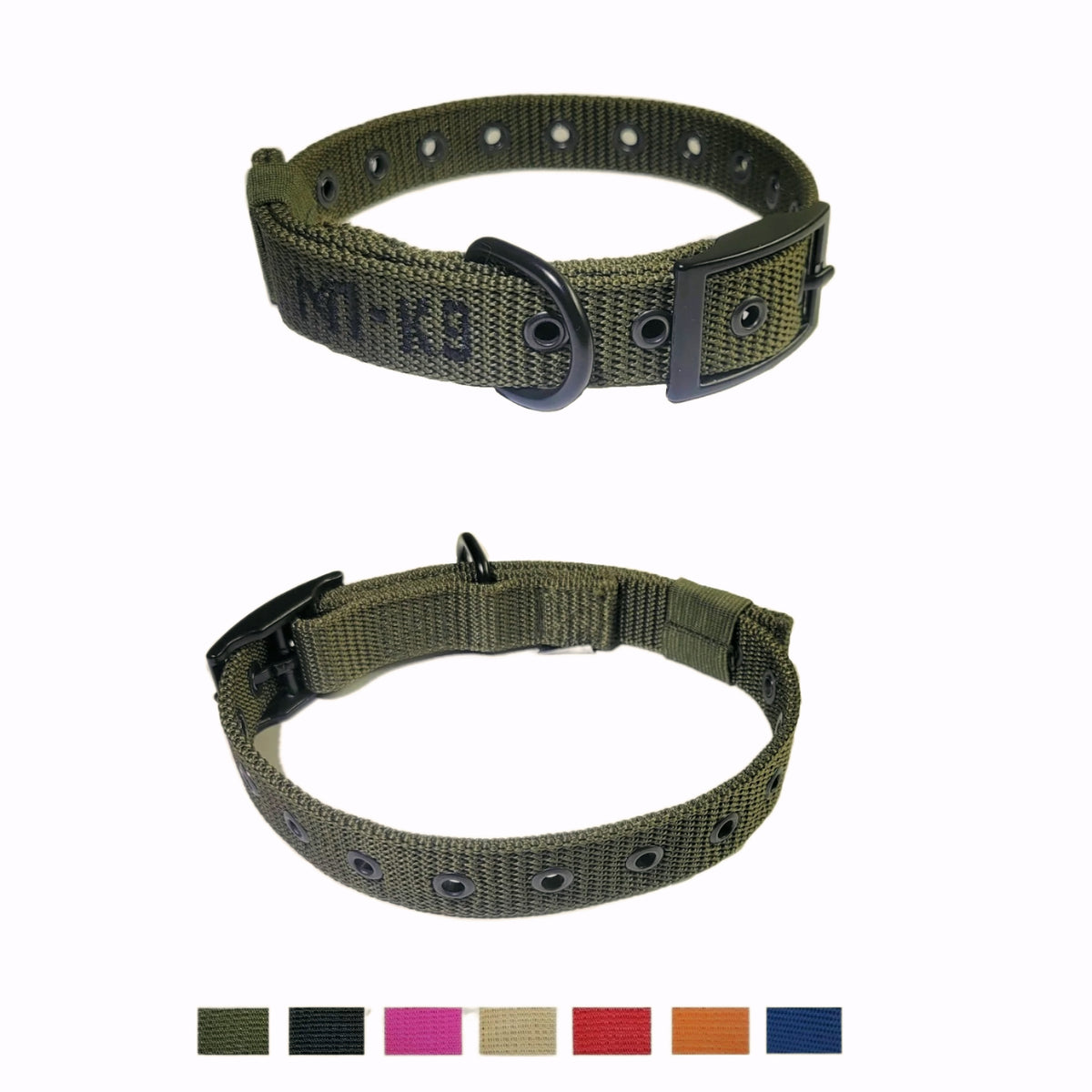 skinny military dog collar, durable dog collar, army dog collar, tactical dog collar for small dog