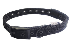 M1-K9 Garisson Collar, Tactical Black.  Adj. 12"-19" or 16"-26"