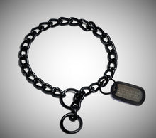 Load image into Gallery viewer, Dog Tag Choker Chain.  Tactical Black.