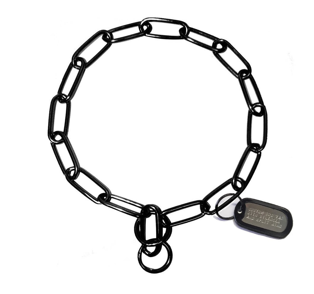 fur saver chain, choker chain for dogs, training collar for k9's, dog training collar,