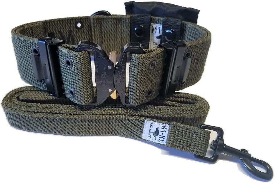 Dog Collars Pistol Dog Leash M1-K9 Tactical Military Dog Collar W