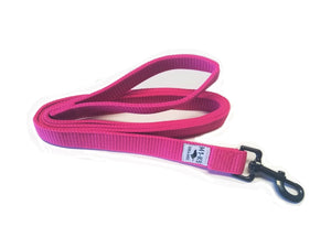 thick pink leash, six foot pink leash, durable pink dog leash