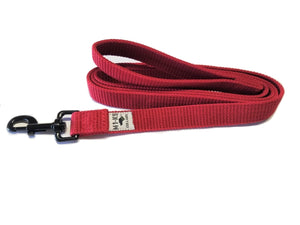 M1-K9 Collar, Heavy Duty Polymere Buckle, 6 ft. leash and Utility Pouch.  Marine Corps Red.